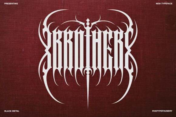 Brother Font: Command Attention with Blackmetal Typography