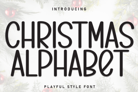 Christmas Alphabet Font: A Tall & Thin Handwritten Typeface
