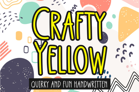 Crafty Yellow Font brings a delightful, handwritten charm that can instantly make your designs feel more approachable and fun.