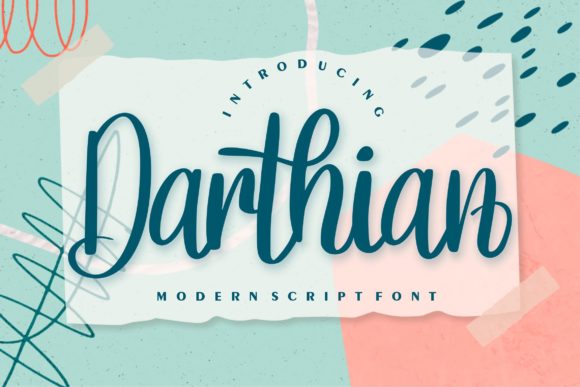 Darthian Font: Elegant Handwritten Style for Creative Projects