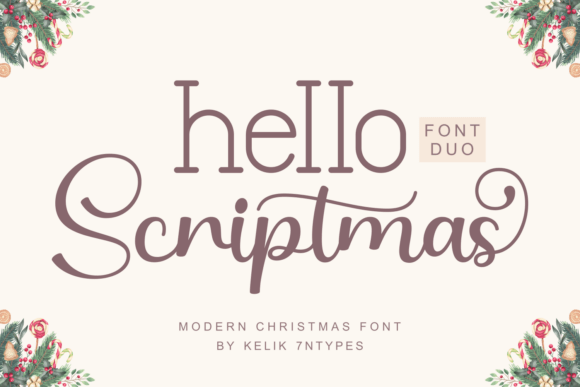 Discover the Charm of the Hello Scriptmas Duo Font