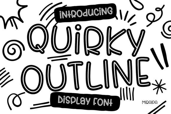 Discover the Playful Charm of the Quirky Outline Font