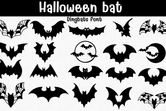 Halloween Bat Font: Spooky Dingbats for Creative Projects