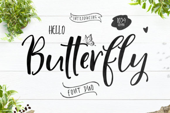 Hello Butterfly Duo Font: A Charming Design Asset