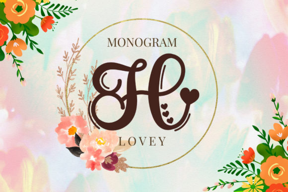 Lovey Monogram Font: A Touch of Handwritten Elegance