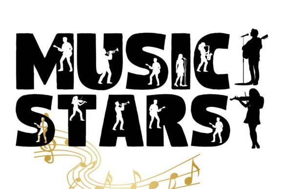 Music Stars Silhouettes Font: A Dynamic Design Asset