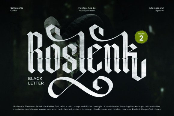 Roslenk Volume 2: Bold Gothic Font for Modern Design