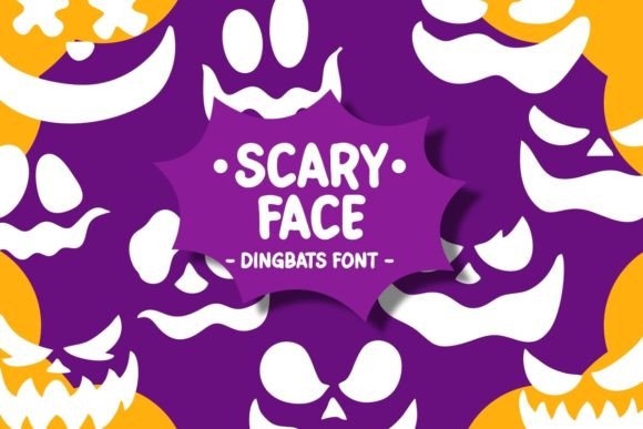 Scary Face Font: Spooky Halloween Dingbats