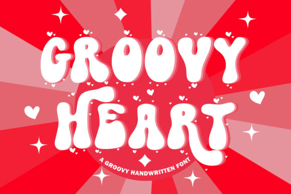 XGroovy Heart Font: Retro Style for Modern Design